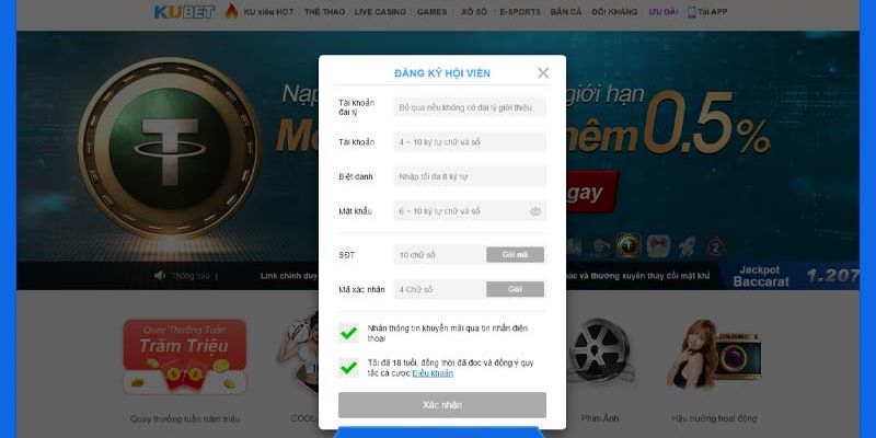 Hướng dẫn đăng ký Kubet